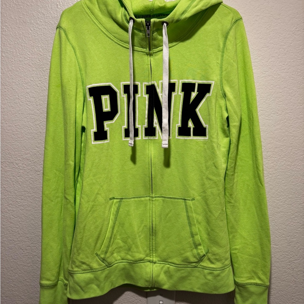 PINK Victoria's Secret Lime Green Hoodie